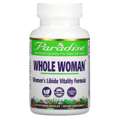 

Paradise Herbs, Whole Woman, Women's Libido Vitality Formula, 60 Vegetarian Capsules