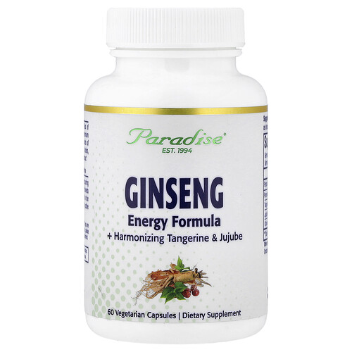 Paradise Herbs, Ginseng, 60 vegetarische Kapseln