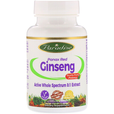 

Panax Red Ginseng, 60 Vegetarian Capsules