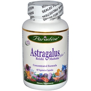Купить Paradise Herbs, Астрагал, Рейши Майтаке Плюс, 60 растительных капсул  на IHerb