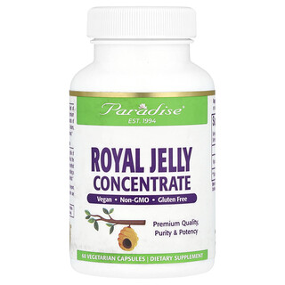 Paradise Herbs, Koninginnegeleiconcentraat, 60 vegetarische capsules (500 mg per capsule)