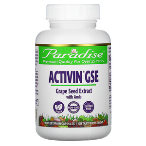 Отзывы о Парадайз Хербс, ActiVin Grape Seed Extract with Amla, 90 Vegetarian capsules