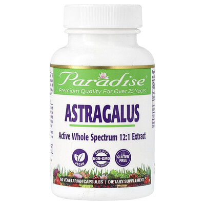 Paradise Herbs , Astragalus, 60 Vegetarian Capsules (250 Mg Per Capsule) Size 25
