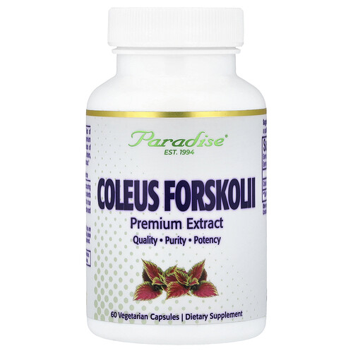 Paradise Herbs, Coleus forskolii, Coleus forskolii, 60 pflanzliche Kapseln (250 mg pro Kapsel)