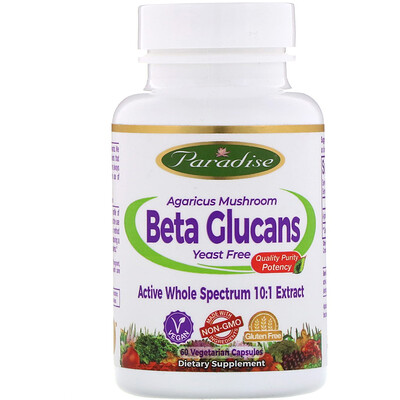Paradise Herbs Beta Glucans, 60 Vegetarian Capsules