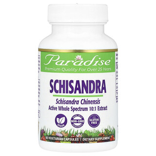 Paradise Herbs, Esquisandra, 60 cápsulas vegetales (250 mg por cápsula)