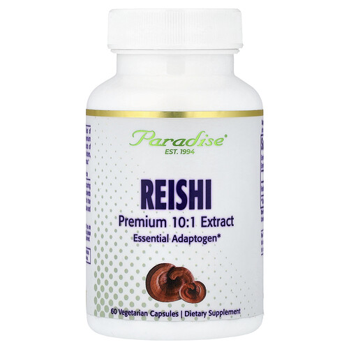 Paradise Herbs, Reishi, 60 cápsulas vegetales (400 mg por cápsula)