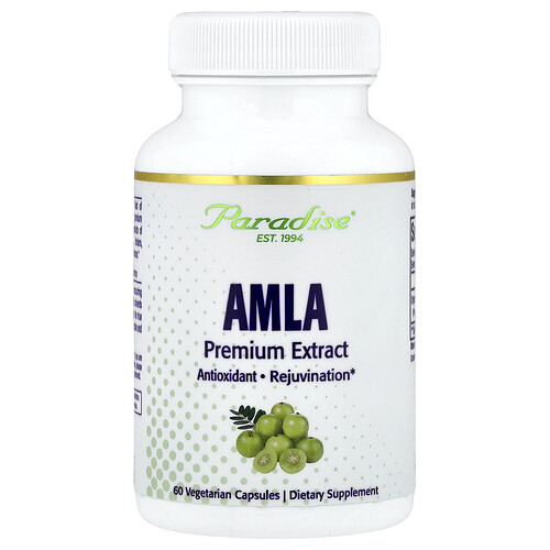 Paradise Herbs Amla, 60 Vegetarian Capsules (250 mg per Capsule)