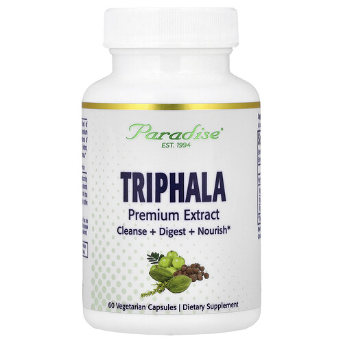 Paradise Herbs, Triphala, Premium-Extrakt, 60 vegetarische Kapseln