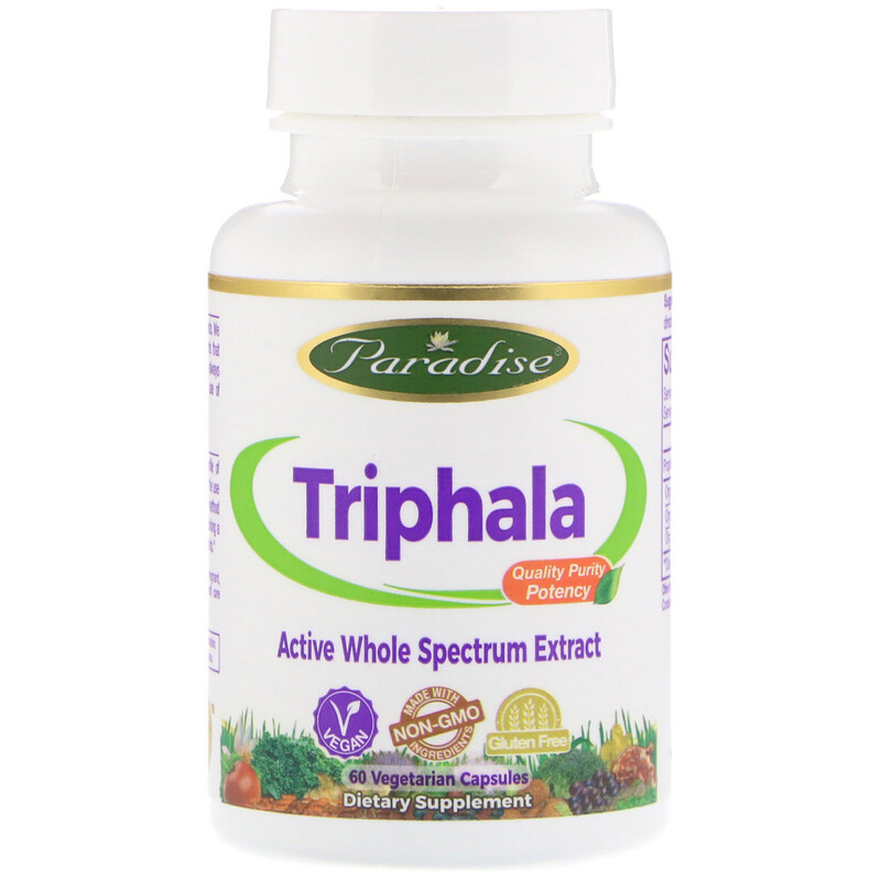 Paradise Herbs, Triphala, 60 Vegetarian Capsule - iHerb