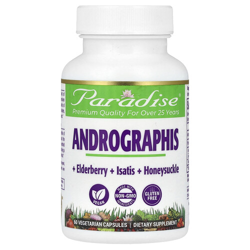 Paradise Herbs Andrographis, 60 Vegetarian Capsules
