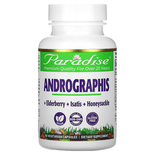 Paradise Herbs, Andrographis, 60 Vegetarian Capsules