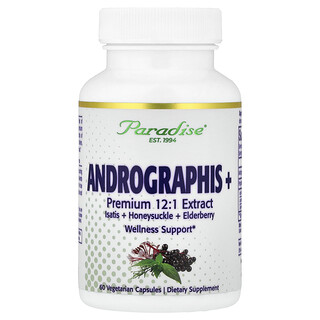 Paradise Herbs, Andrographis+, 60 capsules végétariennes