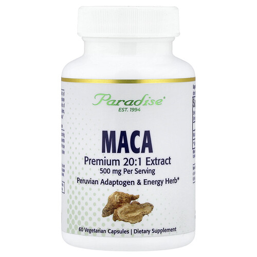 Paradise Herbs, Maca, 60 pflanzliche Kapseln (250 mg pro Kapsel)