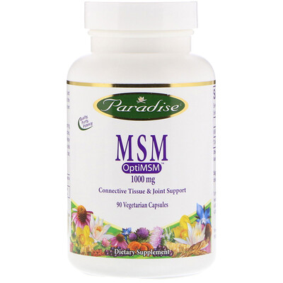 Paradise Herbs MSM, 1,000 mg, 90 Vegetarian Capsules