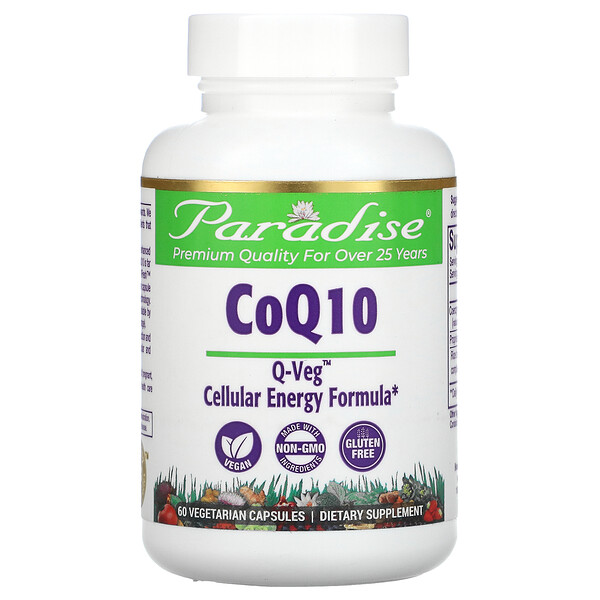 Paradise Herbs, CoQ10, 60 Vegetarian Capsules