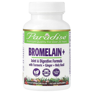 Paradise Herbs, Bromelain+, 60 capsules végétariennes