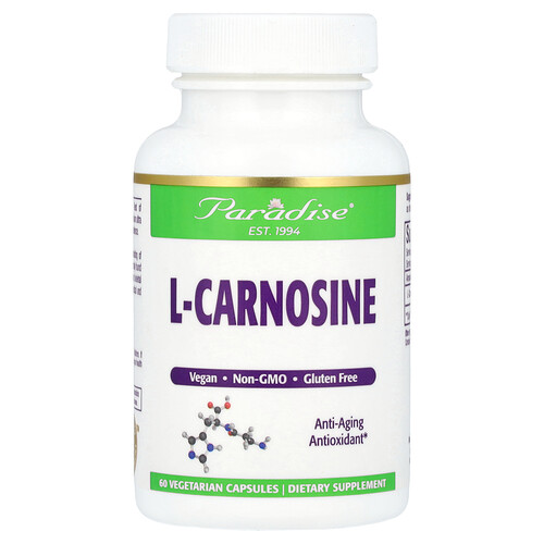 パラダイス ハーブ Paradise Herbs, L-カルノシン、ベジカプセル60粒（1粒あたり250mg）