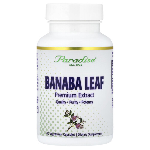 Paradise Herbs, Banaba Leaf, Banaba-Blatt, 60 pflanzliche Kapseln (250 mg pro Kapsel)