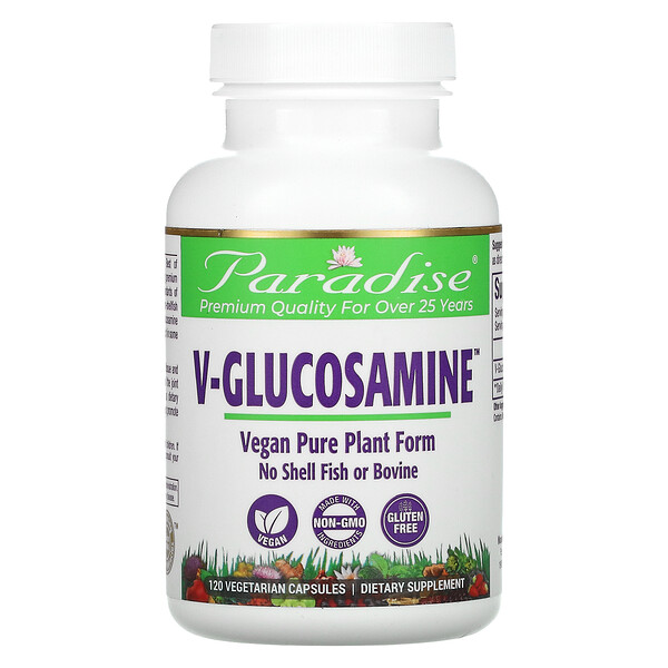Paradise Herbs, V-グルコサミン、 750 mg、 120植物性カプセル