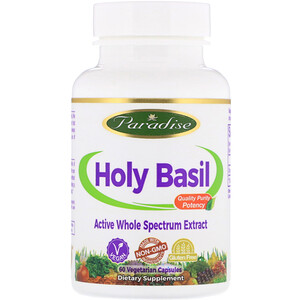 Отзывы о Парадайз Хербс, Holy Basil, 60 Vegetarian Capsules