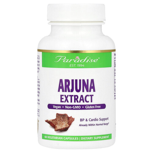 Paradise Herbs, Arjuna Extract, Arjuna-Extrakt, 60 pflanzliche Kapseln (250 mg pro Kapsel)