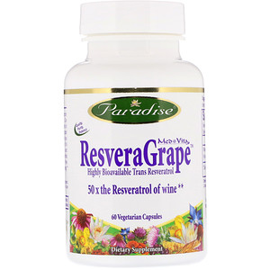 Отзывы о Парадайз Хербс, ResveraGrape, 60 Vegetarian Capsules
