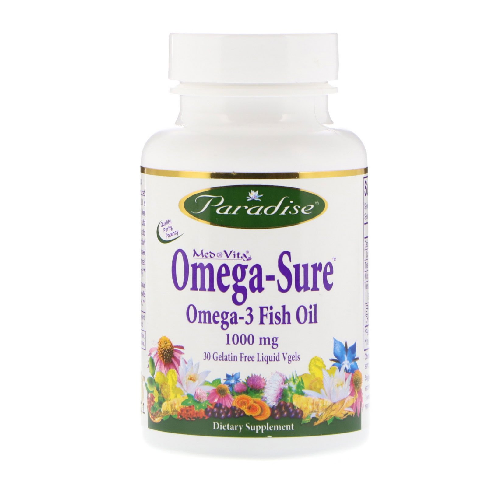 Omega Sure, Omega-3 Premium Fish Oil, 1,000 mg, 30 Pesco Vegetarian