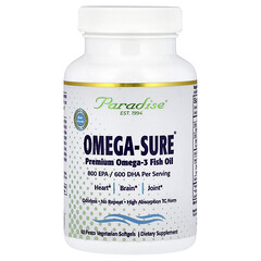 Omega-Sure®, риб’ячий жир преміальної якості з омега-3, 60 вегетаріанських капсул