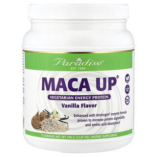 Paradise Herbs, Maca Up®, vegetarische energieproteïne, vanille, 450 g