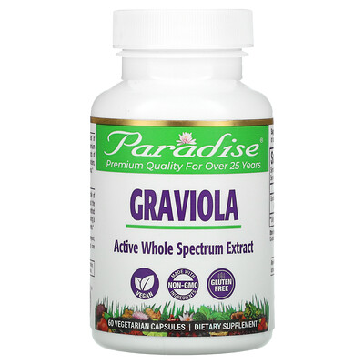 

Paradise Herbs Brazilian Graviola, 60 Vegetarian Capsules