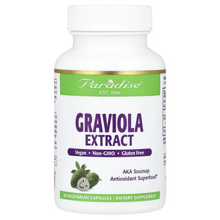 Paradise Herbs, Graviola Extract, 250 mg, 60 Vegetarian Capsules