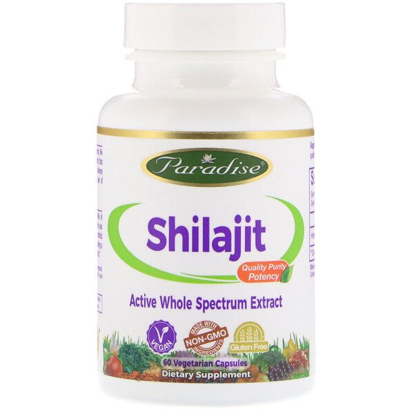 Paradise Herbs, Shilajit, 60 Vegetarian Capsules