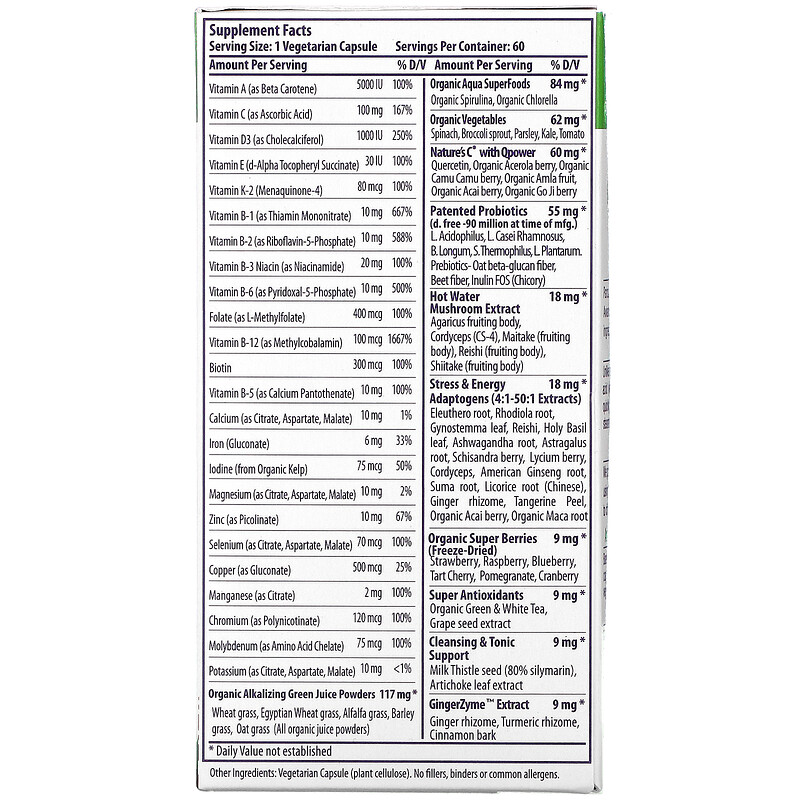 Paradise Herbs, Earth's Blend, One Daily Superfood MultiVitamin with