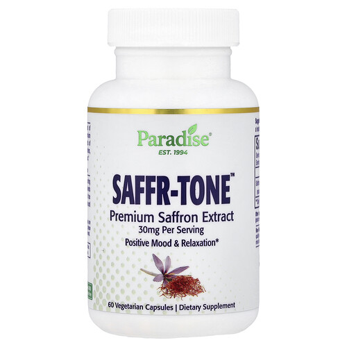 Paradise Herbs, Saffr-Tone™, 60 cápsulas vegetales (15 mg por cápsula)