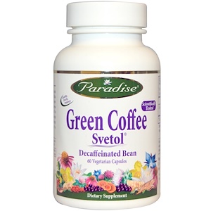 Купить Paradise Herbs, Зеленый кофе, Svetol, 60 капсул на растительной основе  на IHerb