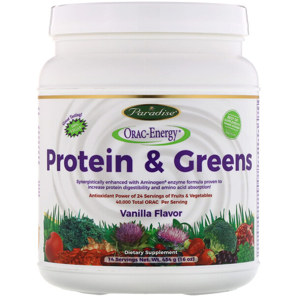 Paradise Herbs, Eiweiß & Greens, Vanille-Geschmack, 454 g