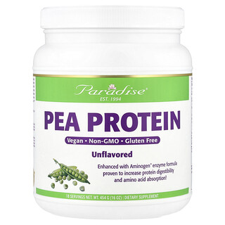 Paradise Herbs, Erwteneiwit, niet-gearomatiseerd, 16 oz (454 g)
