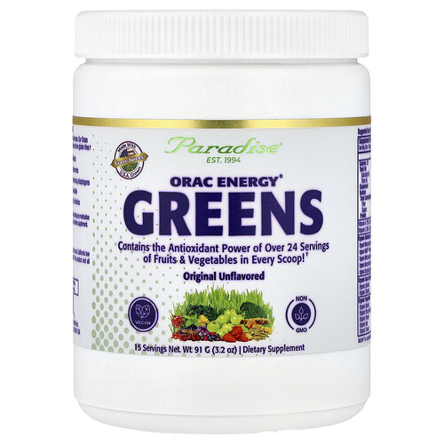 Paradise Herbs, ORAC Energy® -vihreät, 91 g