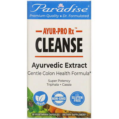 Paradise Herbs AYRU Pro Rx, Cleanse, 60 Vegetarian Capsules