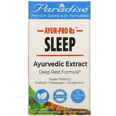 Paradise Herbs AYUR Pro Rx, Sleep, 60 Vegetarian Capsules