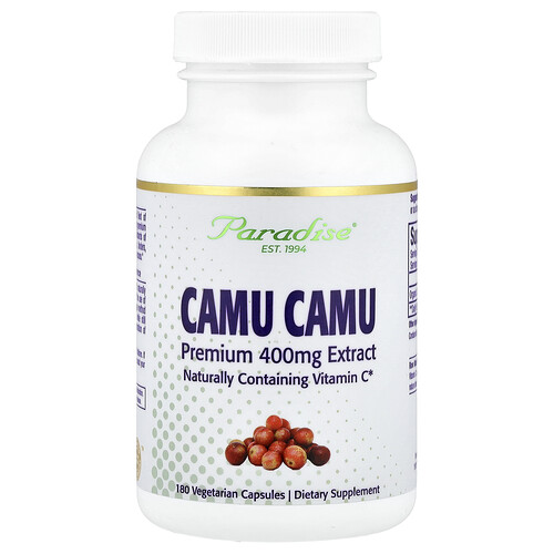 Paradise Herbs Camu Camu Premium Extract, 400 mg, 180 Vegetarian Capsules