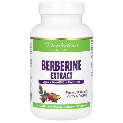 Paradise Herbs , Berberine Extract, 500 Mg, 180 Vegetarian Capsules