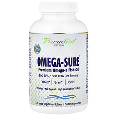 Omega-Sure®, риб’ячий жир преміальної якості з омега-3, 120 вегетаріанських капсул песко