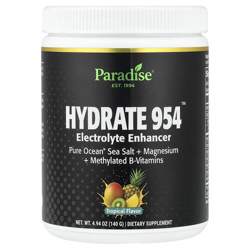 Paradise Herbs Hydrate 954™, Electrolyte Enhancer, Tropical, 4.94 oz (140 g)