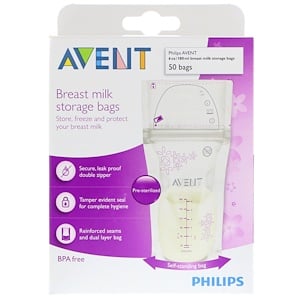Отзывы о Филипс Авент, Breast Milk Storage Bags, 50 Bags, 6 oz (180 ml) Each