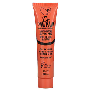 Dr. PAWPAW, Multipurpose Soothing Balm with Natural PawPaw, Tinted Peach Pink, 0.84 fl oz (25 ml)