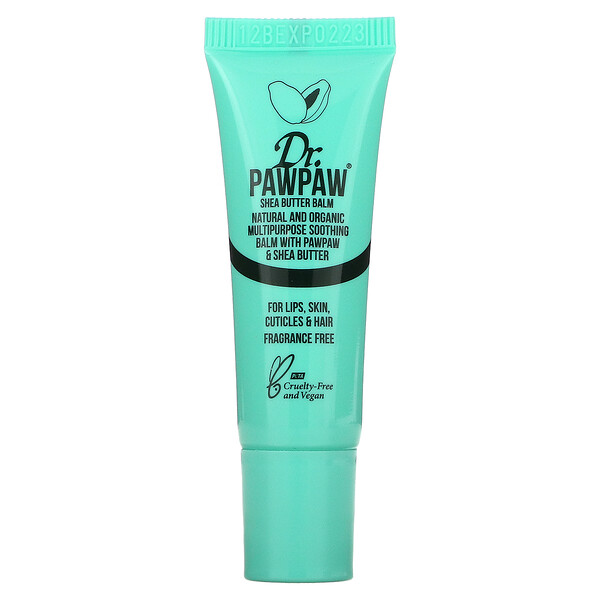 Dr. PAWPAW, Multipurpose Soothing Balm with Pawpaw & Shea Butter, Fragrance Free, 0.33 fl oz (10 ml)