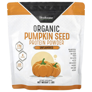 Probase Nutrition, Organic Pumpkin Seed Protein Powder, Unflavoured, 1 lb