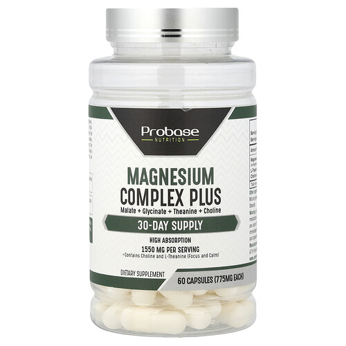 Probase Nutrition, Magnesium Complex Plus, Magnesium-Komplex, 60 Kapseln